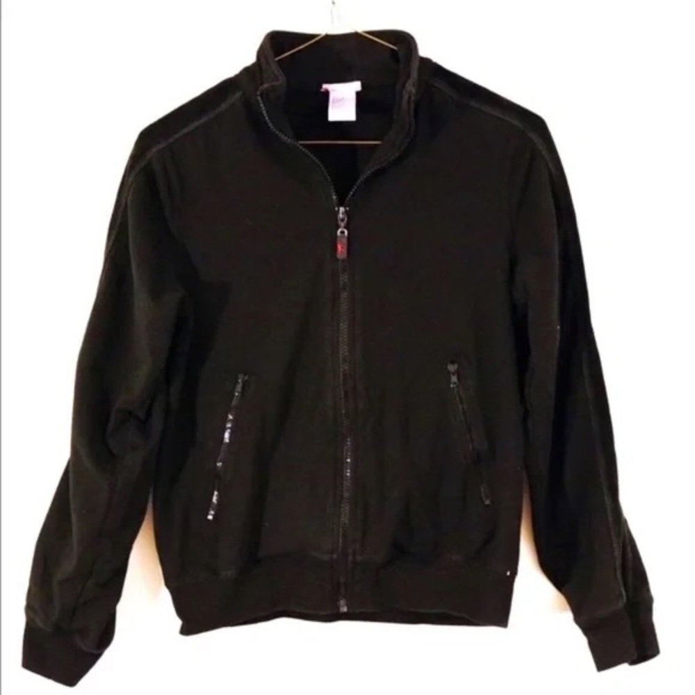 Danskin Black Athletic Track Suit Zip-Up Jacket